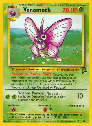 Venomoth 031/130 [Base Set 2]