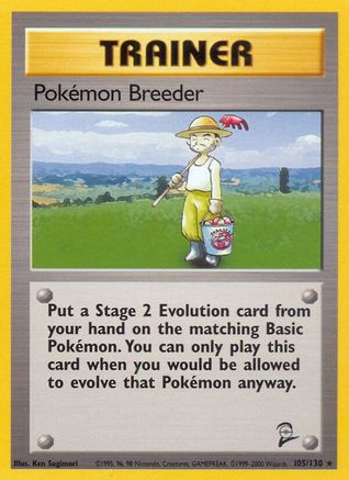 Pokemon Breeder 105/130 [Base Set 2]