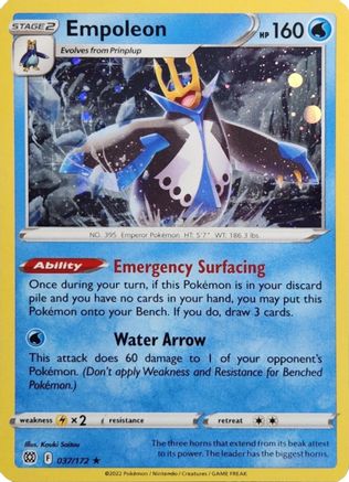 Empoleon 037/172 [Miscellaneous Cards & Products]  - Holofoil