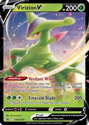 Virizion V SWSH295 [SWSH Sword & Shield Promo Cards]  - Holofoil
