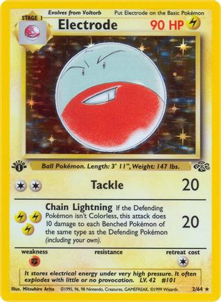 Electrode (2) 002/64 [Jungle]  - 1st Edition Holofoil