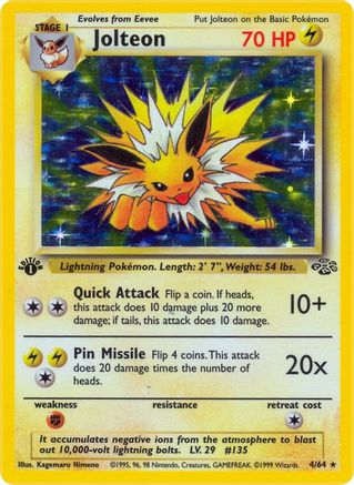 Jolteon (4) 004/64 [Jungle]  - 1st Edition Holofoil