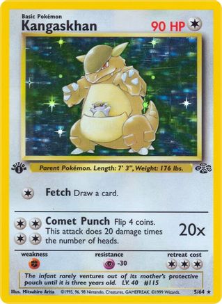 Kangaskhan (5) 005/64 [Jungle]  - 1st Edition Holofoil