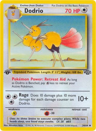 Dodrio 034 [Jungle]  - 1st Edition