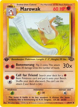 Marowak 039 [Jungle]  - 1st Edition