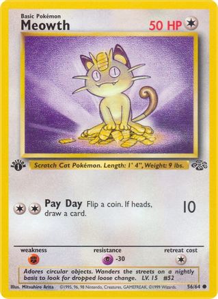 Meowth 056 [Jungle]  - 1st Edition