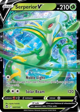 Serperior V 007/195 [SWSH12 Silver Tempest]  - Holofoil