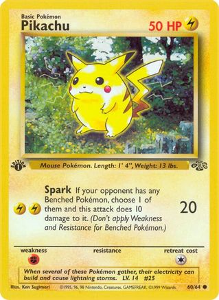 Pikachu 060 [Jungle]  - 1st Edition