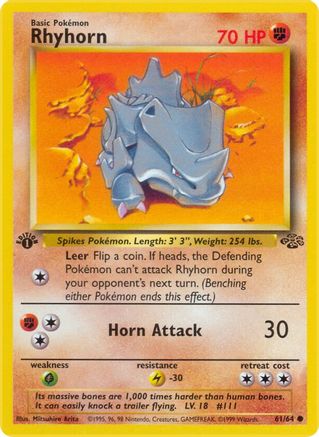 Rhyhorn 061 [Jungle]  - 1st Edition