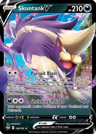 Skuntank V 108/195 [SWSH12 Silver Tempest]  - Holofoil