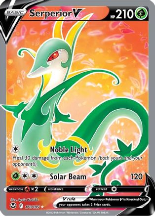 Serperior V (Full Art) 170/195 [SWSH12 Silver Tempest]  - Holofoil