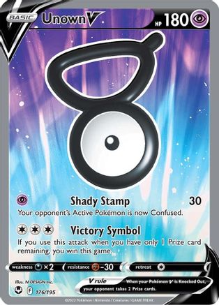 Unown V (Full Art) 176/195 [SWSH12 Silver Tempest]  - Holofoil