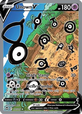 Unown V (Alternate Full Art) 177/195 [SWSH12 Silver Tempest]  - Holofoil