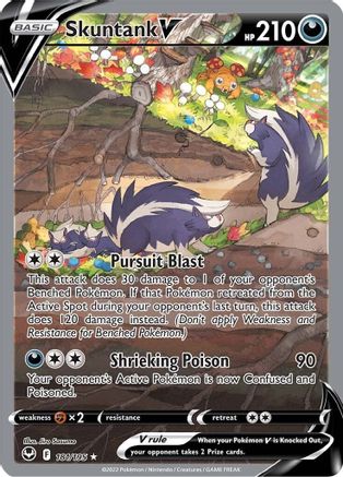 Skuntank V (Alternate Full Art) 181/195 [SWSH12 Silver Tempest]  - Holofoil