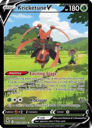 Kricketune V TG12/TG30 [SWSH12 Silver Tempest Trainer Gallery]  - Holofoil