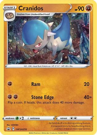 Cranidos SWSH274 [SWSH Sword & Shield Promo Cards]  - Holofoil