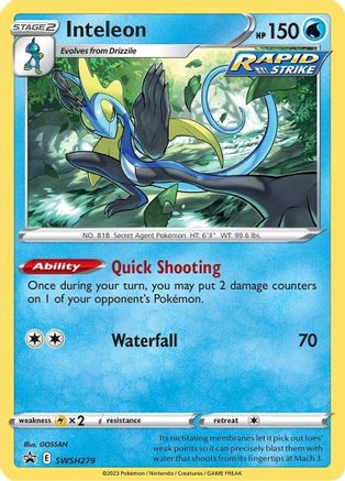 Inteleon SWSH279 [SWSH Sword & Shield Promo Cards]  - Holofoil