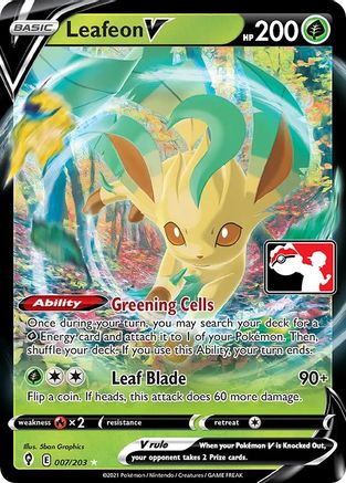 Leafeon V 007 [Prize Pack Series Cards]  - Holofoil