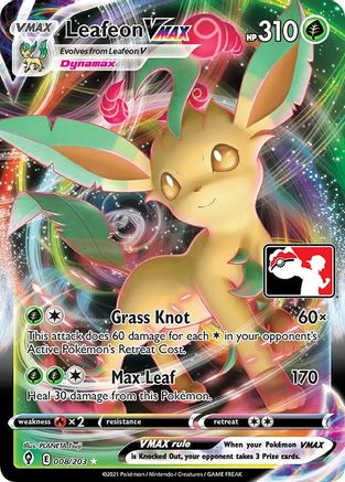 Leafeon VMAX 008 [Prize Pack Series Cards]  - Holofoil