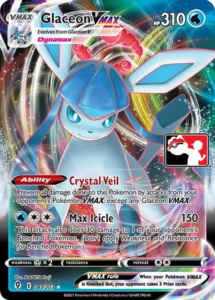 Glaceon VMAX 041 [Prize Pack Series Cards]  - Holofoil