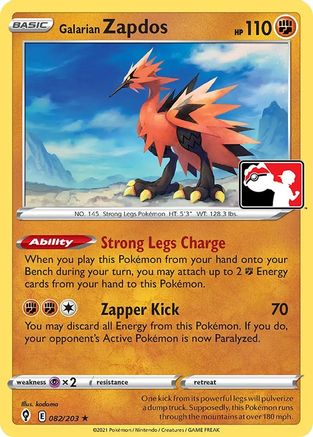 Galarian Zapdos [Prize Pack Series Cards]
