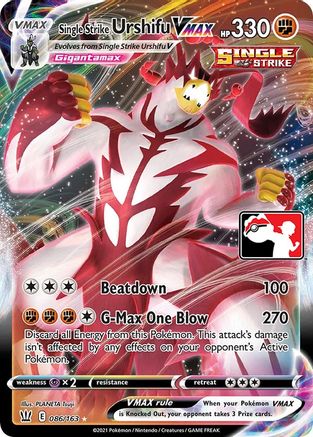 Single Strike Urshifu VMAX 086 [Prize Pack Series Cards]  - Holofoil
