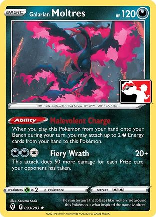 Galarian Moltres [Prize Pack Series Cards]