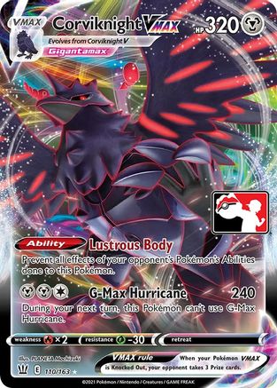 Corviknight VMAX 110 [Prize Pack Series Cards]  - Holofoil
