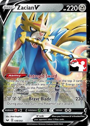 Zacian V 138 [Prize Pack Series Cards]  - Holofoil