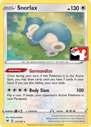 Snorlax 131/185 [Prize Pack Series Cards]