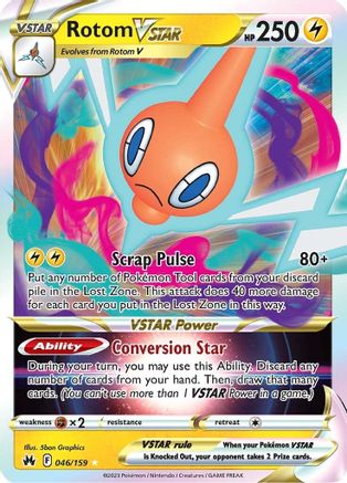 Rotom VSTAR 046/159 [Crown Zenith]  - Holofoil