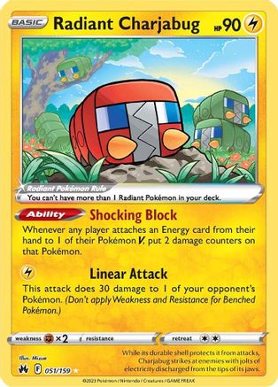 Radiant Charjabug 051/159 [Crown Zenith]  - Holofoil