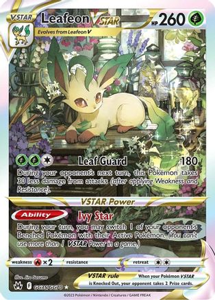Leafeon VSTAR GG35/GG70 [Crown Zenith Galarian Gallery]  - Holofoil