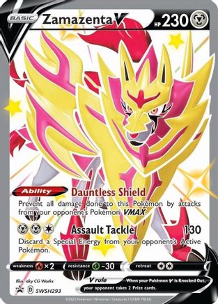 Zamazenta V (Shiny) SWSH293 [SWSH Sword & Shield Promo Cards]  - Holofoil