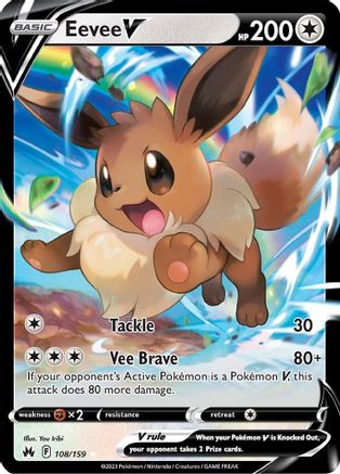Eevee V 108/159 [Crown Zenith]  - Holofoil