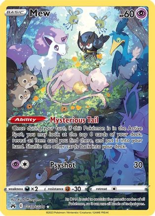 Mew GG10/GG70 [Crown Zenith Galarian Gallery]  - Holofoil