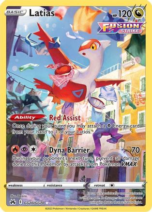 Latias GG20/GG70 [Crown Zenith Galarian Gallery]  - Holofoil
