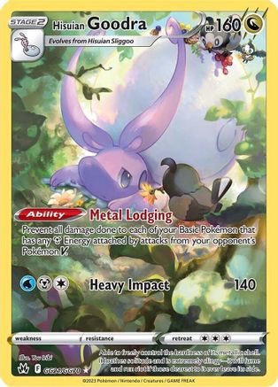 Hisuian Goodra GG21/GG70 [Crown Zenith Galarian Gallery]  - Holofoil