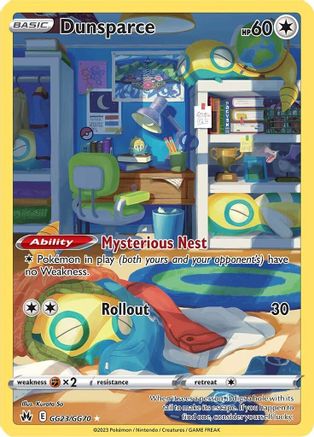 Dunsparce GG23/GG70 [Crown Zenith Galarian Gallery]  - Holofoil