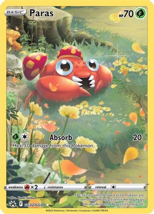 Paras GG32/GG70 [Crown Zenith Galarian Gallery]  - Holofoil