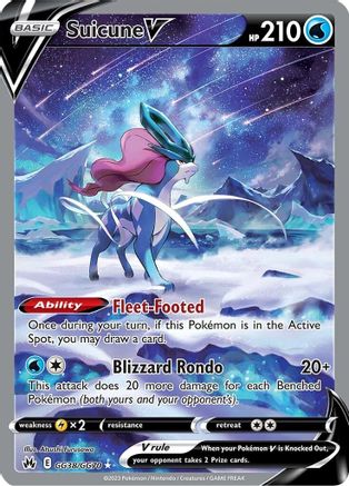 Suicune V GG38/GG70 [Crown Zenith Galarian Gallery]  - Holofoil