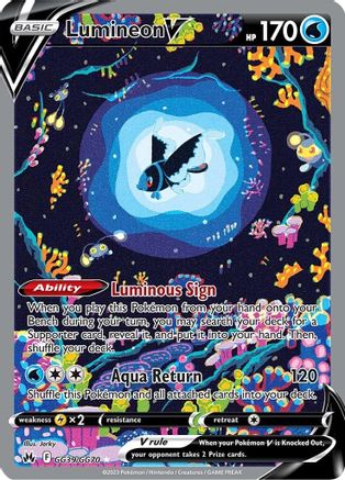 Lumineon V GG39/GG70 [Crown Zenith Galarian Gallery]  - Holofoil