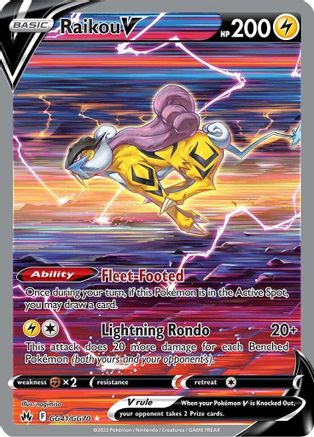 Raikou V GG41/GG70 [Crown Zenith Galarian Gallery]  - Holofoil