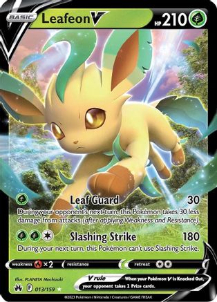 Leafeon V 013/159 [Crown Zenith]  - Holofoil