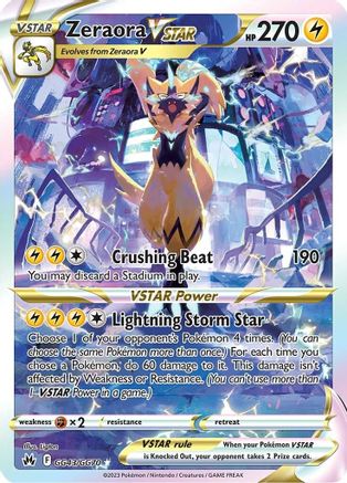 Zeraora VSTAR GG43/GG70 [Crown Zenith Galarian Gallery]  - Holofoil