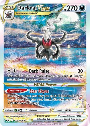 Darkrai VSTAR GG50/GG70 [Crown Zenith Galarian Gallery]  - Holofoil