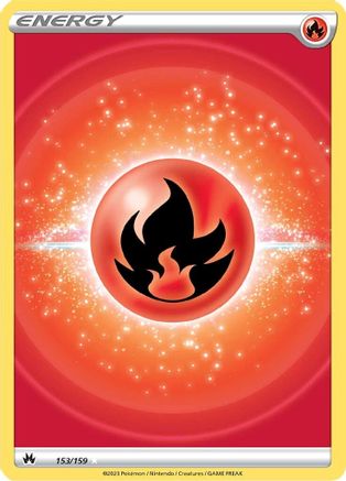 Fire Energy (Texture Full Art) 153/159 [Crown Zenith]  - Holofoil