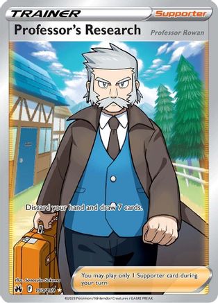 Professor's Research (Full Art) 150/159 [Crown Zenith]  - Holofoil