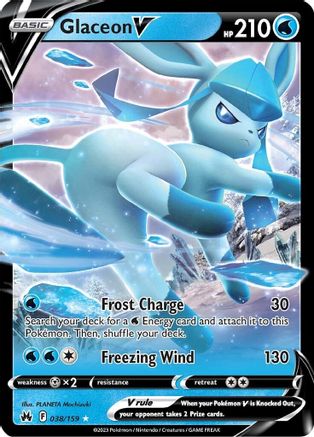 Glaceon V 038/159 [Crown Zenith]  - Holofoil