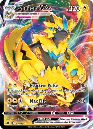 Zeraora VMAX 054/159 [Crown Zenith]  - Holofoil